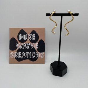 Vintage Swirl Pearl Earrings